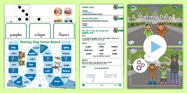 Phonics: Level 4: Week 4: Lesson 1 Pack: Polysyllabic Words