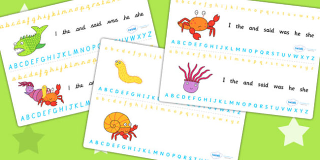 Alphabet Strips to Support Teaching on Sharing a Shell