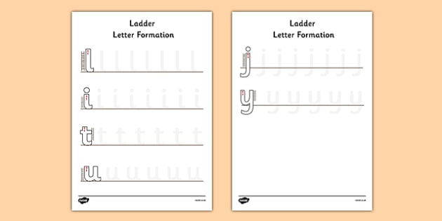 Ladder Letter Formation Worksheet / Activity Sheet - ladder
