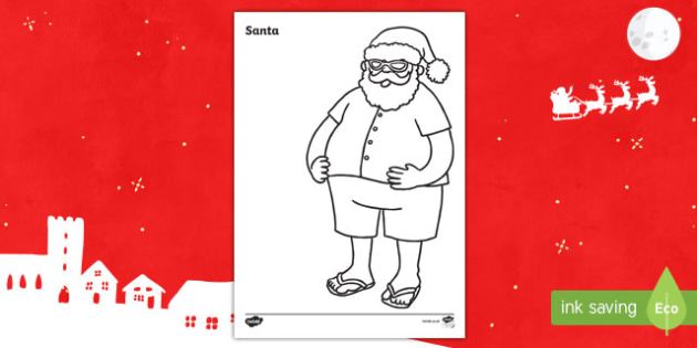 Santa Claus Christmas Colouring Sheets Teacher Made