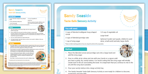 Sandy Seaside Taste-Safe Sensory Activity Twinkl