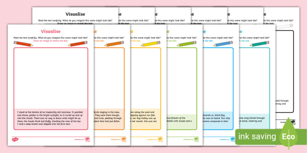 visualising activity sheets visualising reading strategies
