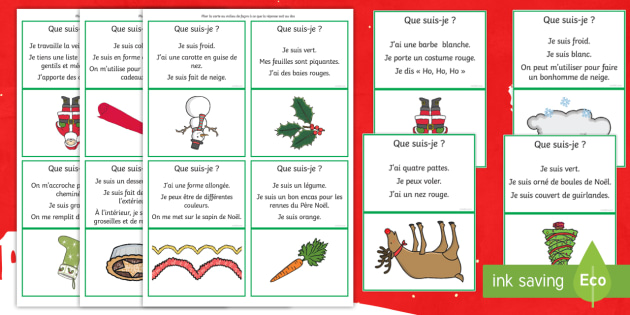 Jeu De Devinettes Sur Le Theme De Noel Que Suis Je