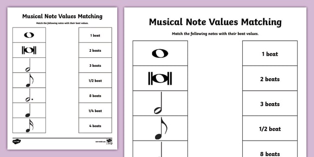 Le note musicali interactive worksheet