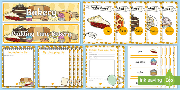 Bakery Dramatic Play Pack Teacher Made