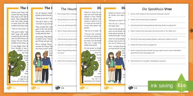 The Haunted House Differentiated Reading Comprehension Activity