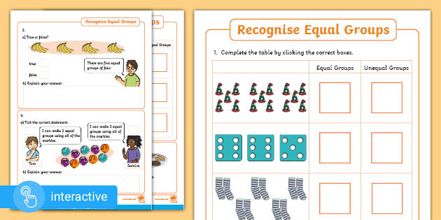 digital pdf support white rose y2 recognise equal groups