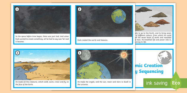 Islamic Creation Story Sequencing Story Sequencing Cards