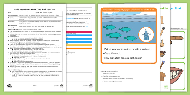 EYFS Maths Counting Body Parts Whole Class Adult Input Plan and