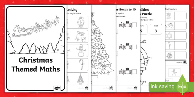Christmas Maths Activity Pack, EYFS
