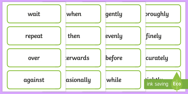 Stage 2 Procedure Language Word Cards