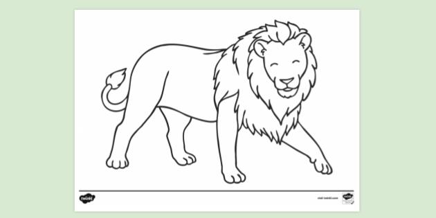 Amazing Free Printable Lion Coloring Page For Kids