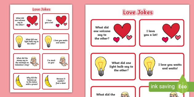 Jokes About Love Matching Cards | International Joke Day
