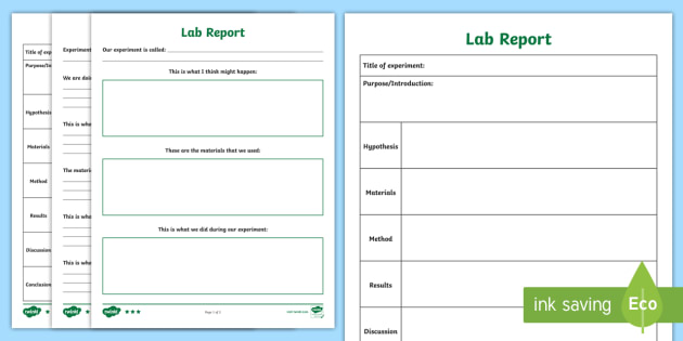 Science Experiment Report Template