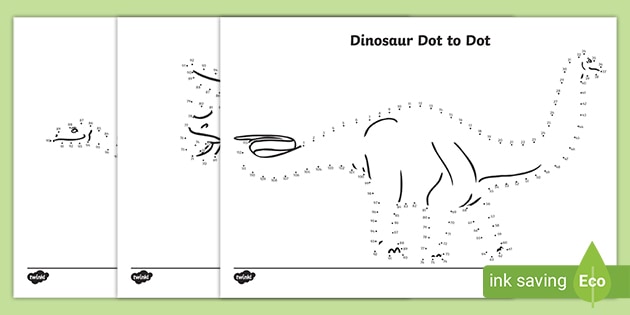 Dinosaur Dot To Dot Beyond 100 Worksheets