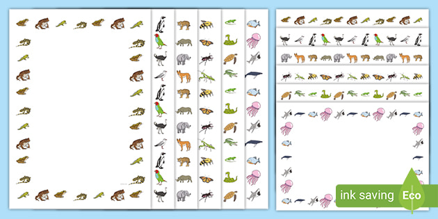 Wildlife Page Borders - Animal Classes (teacher made)