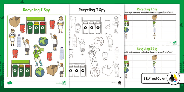 Recycling I Spy Activity (teacher made)