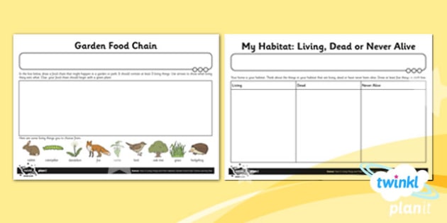 Ks1 Science Living Things And Habitats Home Learning Task