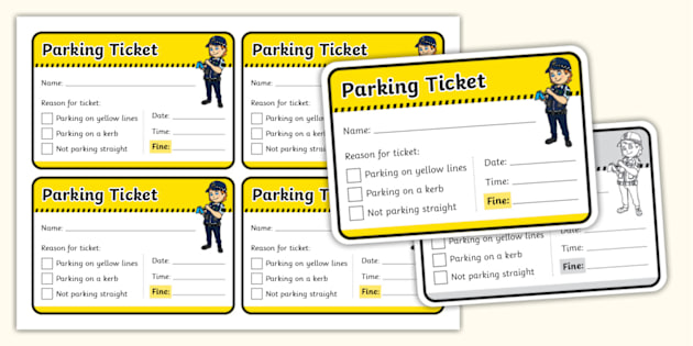 parking-fine-ticket-teacher-made-twinkl for Free Fake Parking Ticket Printable Parking Fine Ticket (Teacher-Made) - Twinkl for Free Fake Parking Ticket Printable