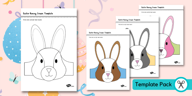Easter Bunny Headband Craft [Free Printable PDF Template]