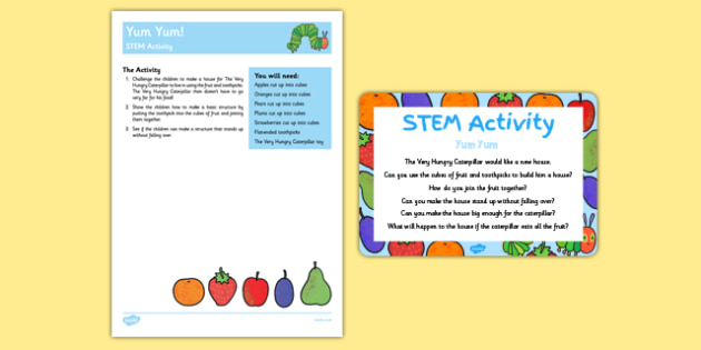 Free Yum Yum Stem Activity And Prompt Card Pack To Support