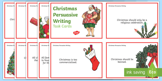 Australian Christmas Persuasive Writing Prompt Cards  NAPLAN