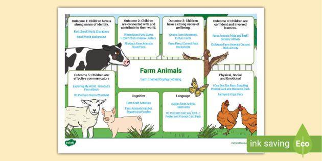 Farm Animals Topic Planner - EYLF Planning (teacher made)