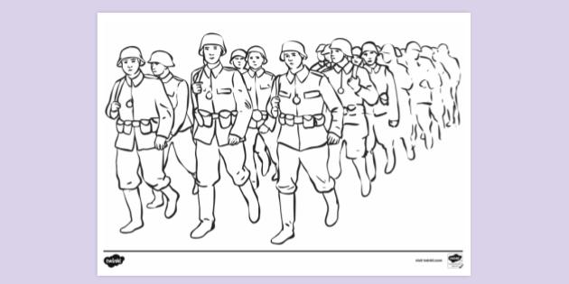 Printable Army Colouring Page | Colouring Sheets