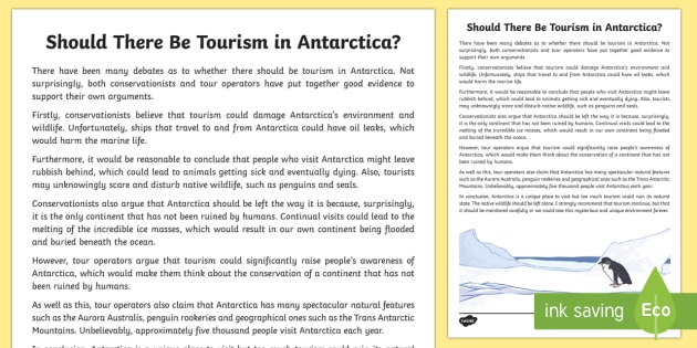 should there be tourism in antarctica ks2