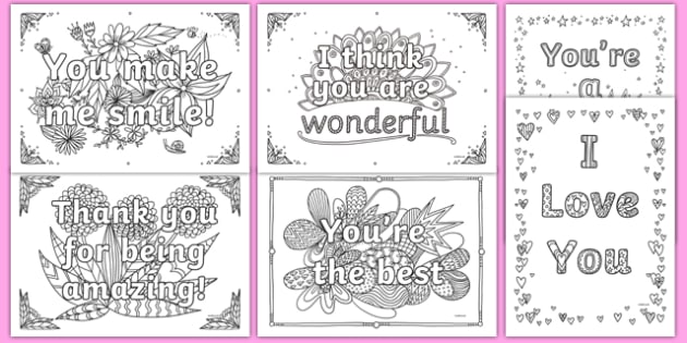 words of encouragement mindfulness coloring sheets