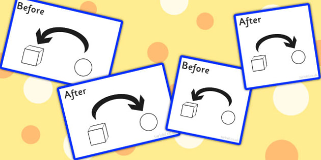 before and after preposition symbol visual support cards