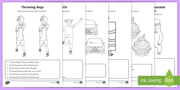 Four Key Word Reading Comprehension Worksheet / Worksheets