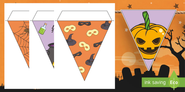 Halloween Bunting- Party Theme (Teacher-Made) - Twinkl