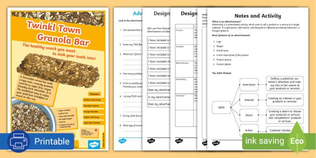 advertising lesson activity grade 4 advertisement project