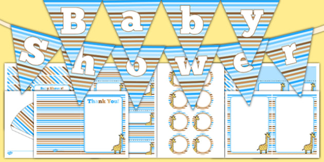 Baby Shower Decorations Blue Themed Pack Baby Shower Baby Shower