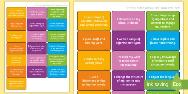 Year 6 Writing Assessment Stickers (teacher made)