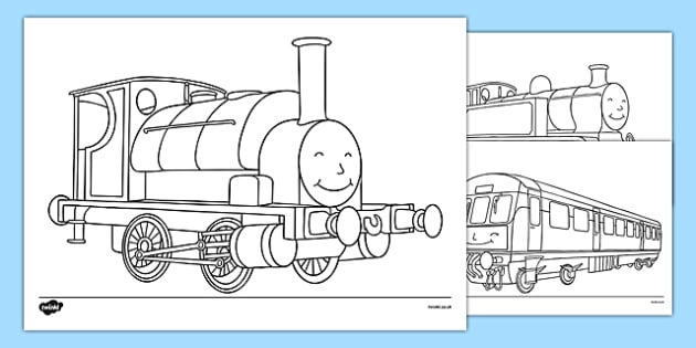 Steam Train Colouring Sheet Templates Talking Steam Train