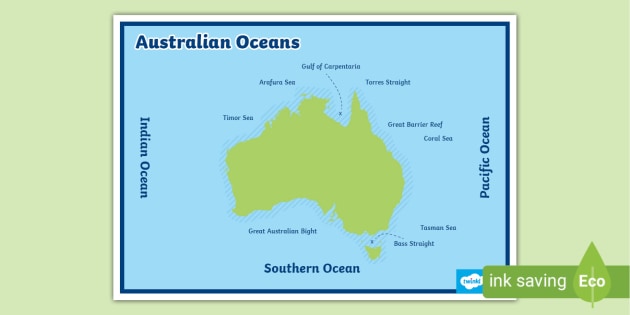 Australia Ocean Map | Year 3-6 Geography | Primary Resource