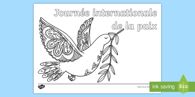 Free Feuille De Coloriage Journee Internationale De La Paix