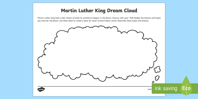 Martin Luther King Dream Cloud Worksheet / Worksheet