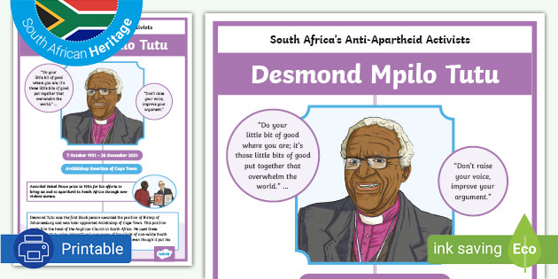 desmond tutu biography pdf in afrikaans