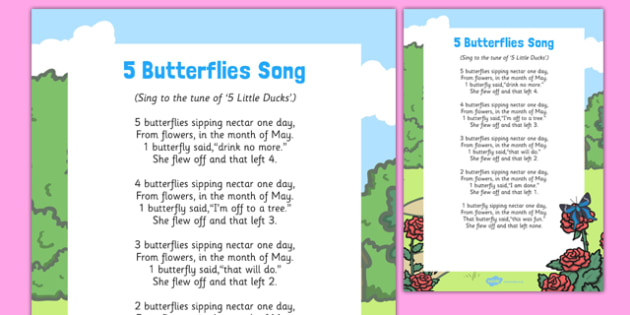 5 Butterflies Song (Teacher-Made)