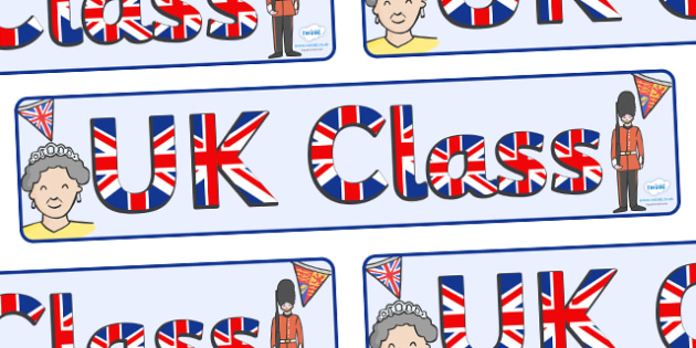 FREE! - UK Class Display Banner (teacher made)