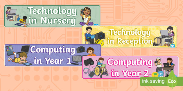 EYFS and KS1 Computing Banners Pack - Twinkl Display Banners