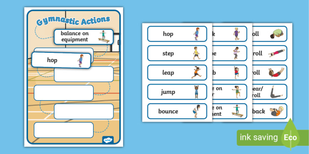 Gymnastic Action and Sequencing Board (teacher made)