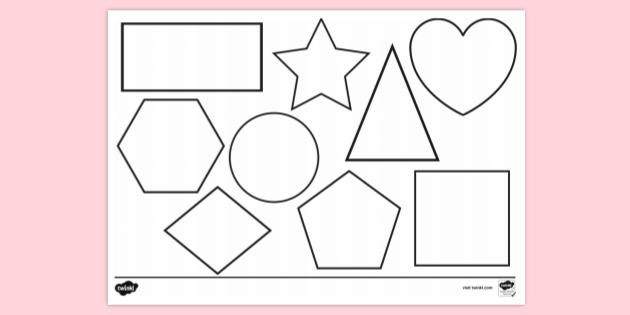 FREE Printable Shapes Colouring Page Colouring Sheets FREE Printable Shapes Colouring Page Colouring Sheets