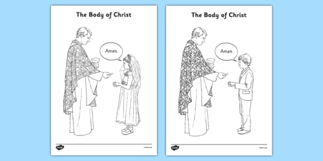 The Body of Christ Colouring Sheet (teacher made)