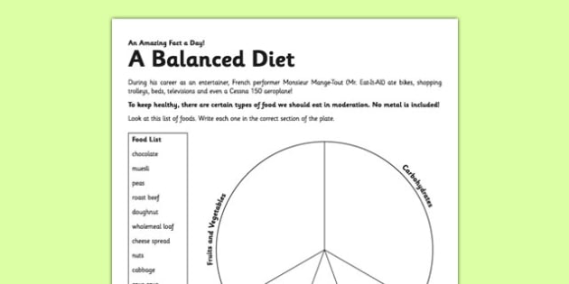 T HE 345 A Balanced Diet Activity Sheet_ver_1