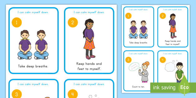 Calm Down Cards Strategies For Kids Twinkl Resources