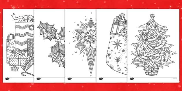 christmas themed mindfulness coloring sheets teacher made